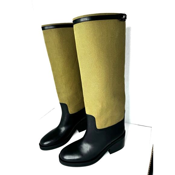 Jimmy Choo Black / green Yasmin Mixed Media Knee High Boot (Women) size 39.5 - Picture 13 of 13